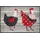 Wash+Dry Fußmatte Chicken Farm bunt, innen und außen, waschbar