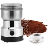 Kaffeemühle Elektrisch, Gewürzmühle Kaffeebohnen Kaffeemühle und Gewürzmühle aus Edelstahl Getreide Mühle mit Edelstahlmesser Kräuter Mühle für Pesto Gewürze Nüsse