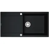 Franke Maris MRG 611-100 XL schwarz links Einbauspüle Handbetätigung 970 x 500 mm