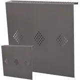Szagato Heizkörperverkleidung 60 x 60 cm Design Raute silber