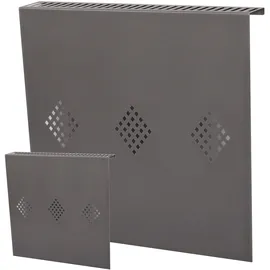 Szagato Heizkörperverkleidung 60 x 60 cm Design Raute silber