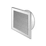 Helios Lüftungsgitter L-G 100, 60302 DN 100 braun mit Anschlussstutzen