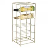 Present Time Weinregal 25 x 22,5 x 57 cm Gold
