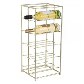Present Time Weinregal 25 x 22,5 x 57 cm Gold