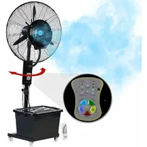 Sichler Haushaltsgeräte Profi-Außen-Standventilator 41 cm Schwarz/Türkis