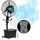 Sichler Haushaltsgeräte Profi-Außen-Standventilator 41 cm Schwarz/Türkis