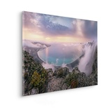 KOMAR Keilrahmenbild im Echtholzrahmen - Coastal Paradise - Größe 90 x 60 cm - Bild, Leinwandbild, Landschaftsmotiv, Wohnzimmer, Schlafzimmer