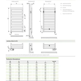 Kermi Elektroheizkörper Casteo-E 1806 x 600 mm 800 W weiß WRX rechts