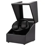 Olvy Uhrenbeweger für 2 Uhren, Watchwinder Extrem Leisem Motor, Flexiblem Uhrenkissen, Watch Winder