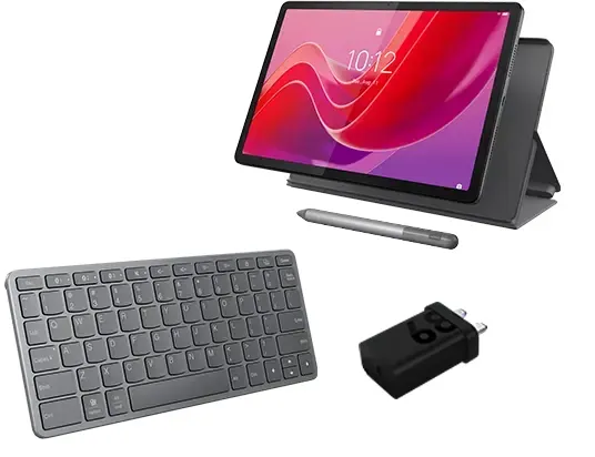 Lenovo Tab M11 4GB 128GB Wifi - Luna Grey + Pen, Folio, Charging Adaptor & Wireless Keyboard MediaTek Helio G88 Processor 2.00 GHz , Android, 128 GB eMMC - BTBUNDLEUK17