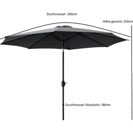 DEGAMO Ø 300 cm Grau