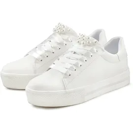 LASCANA LASCANA, Sneaker Perlen, weiß