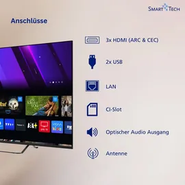 Smart-Tech 50QV02K 50" 4K UHD QLED Smart TV