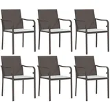 vidaXL Gartenstuhl 56 x 59 x 84 cm braun 6 St.