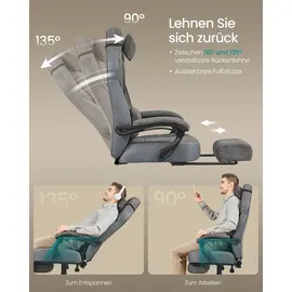 Songmics Gamer-Sessel Holz/Kunststoff Schwarz