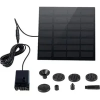 Solar-springbrunnen – Solarbetriebener Springbrunnen – Gartenwasserpumpe – Solarwasserpumpe Mit 6 Düsen Für Vogeltränke – Pool- Und Teichdekoration