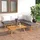 vidaXL Modell 19 Loungeset mit Kissen braun
