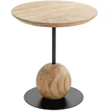 Linea Natura Beistelltisch - holzfarben ¦ Maße (cm): H: 45 Ø: 40