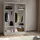 masseno Schwebetürenschrank Grazia 150 x 216 x 61 cm Weiß