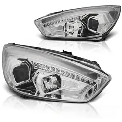 Scheinwerfer DRL LED Tagfahrlicht für Ford Focus 3 15-18 Chrom + dynamische Blinker
