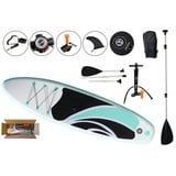 ELLUG SUP-Board Stand Up Paddle Board Set, SUP, inkl. Paddel, Repairkit, Rucksack, Paddel, Handpumpe blau|weiß