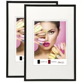 Ideal Trend 2er 3er 5er Pack Photo Style Set Bilderrahmen Wanddeko Collage Poster Kunststoff Rahmen: Farbe: 2er Pack Schwarz | Format: 21x29,7 DIN A4