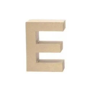 Glorex  6 2029 105 Papp Buchstabe E Buchstabe aus brauner Pappe ca. 17,5 X 5,5 cm groß zum bemalen und bekleben für Serviettentechnik und Décopatch ideal als Dekoration