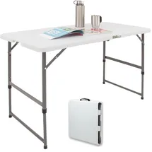 Trutzholm Campingtisch höhenverstellbar 120x60 cm Weiß/Grau