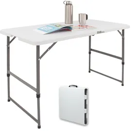 Trutzholm Campingtisch höhenverstellbar 120x60 cm Weiß/Grau