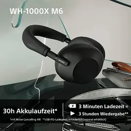 Sony WH-1000XM6 Gojischwarz
