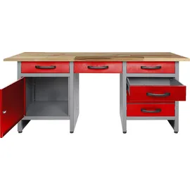 Ondis24 Lochwand Metall 160 cm rot unbestückt