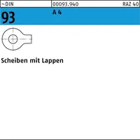 Industrial Quality Supplies DIN 93 Scheibe mit 1 Lappen,