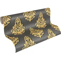 A.S. Création Architects Paper Tapete Nobile klassische Mustertapete strukturiert beige metallic, schwarz, 959815
