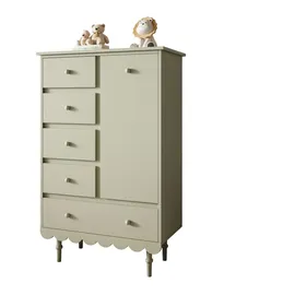 lookway Hochkommode Babushka 84 x 140 x 50 cm Holzwerkstoff grün