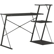 vidaXL Schreibtisch mit Regal Schwarz 116×50×93 cm
