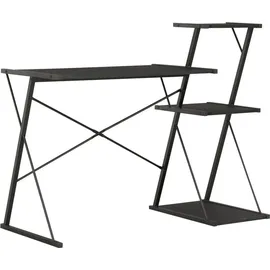 vidaXL Schreibtisch mit Regal Schwarz 116×50×93 cm