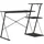 vidaXL Schreibtisch mit Regal Schwarz 116×50×93 cm