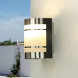 Licht-Erlebnisse Außenleuchte Edelstahl Glas B:14 cm E27 IP44