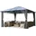 TOOLPORT Gartenpavillon Sunset Deluxe 4 x 4 m loft grey 300170
