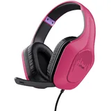 gxtrust Trust Gaming GXT 415P Zirox Leichtes Gaming Headset mit 50-mm-Treiber für PC, Xbox, PS4, PS5, Switch, Mobile, 2-m-Kabel, 3,5-mm-Audioanschluss, Over-Ear Kopfhörer mit Kabel - Rosa