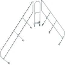MUNK zweiter Handlauf Aluminium-Überstieg stationär/fahrbar 45° 8 Stufen