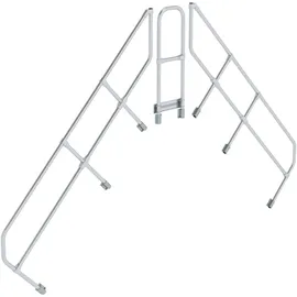 MUNK zweiter Handlauf Aluminium-Überstieg stationär/fahrbar 45° 8 Stufen