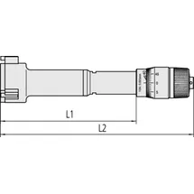 Mitutoyo 3-Linien Innenmessschraube Holtest 62-75mm, 0,005mm