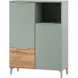 Schildmeyer Midischrank 80,4 x 109,6 x 31,9 cm Grün/Silber