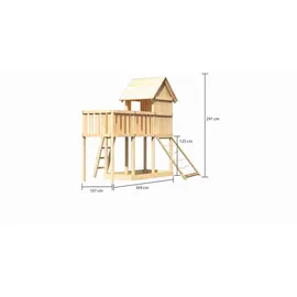 Karibu Spielhaus Frieda 107 x 291 x 107 cm Natur
