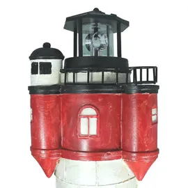Westerholt Solar Leuchtturm Roter Sand Polyresin 78 cm inkl. LED weiß