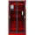 Jet-Line St. Petersburg Aktenschrank 90 x 40 x 185 cm rot dunkelgrau