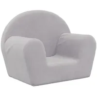 vidaXL Kindersofa Hellgrau Weich Plüsch