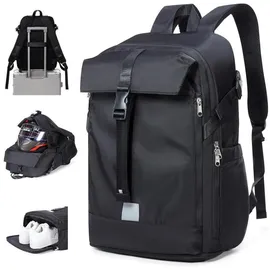 luxuskollektion Motorradrucksack Helmrucksack Schuhfach Laptop 15Inch I-schwarz S Schwarz