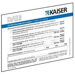 10St. Kaiser 9473-91 Schott-Kennzeichnungsschild 947391